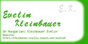evelin kleinbauer business card